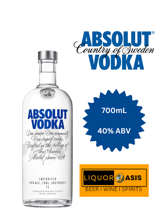 Absolut Vodka - Swedish Vodka (700 mL)