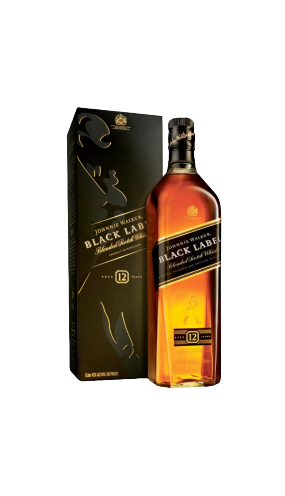 Johnnie Walker - Black Label  Blended Scotch Whiskey 12 Year Old (1000 mL)