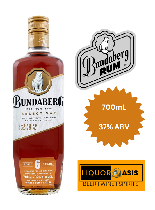 Bundaberg- Select VAT 6 Year Old Rum (700mL)