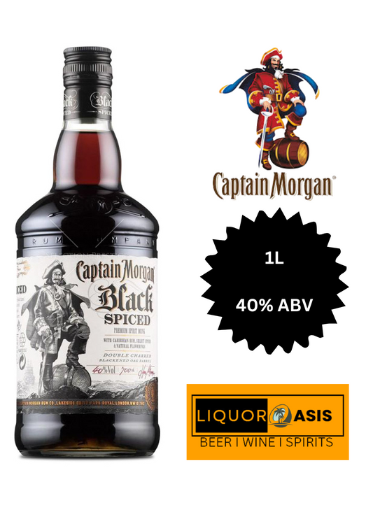 Captain Morgan - Black Spiced Rum (1000mL)